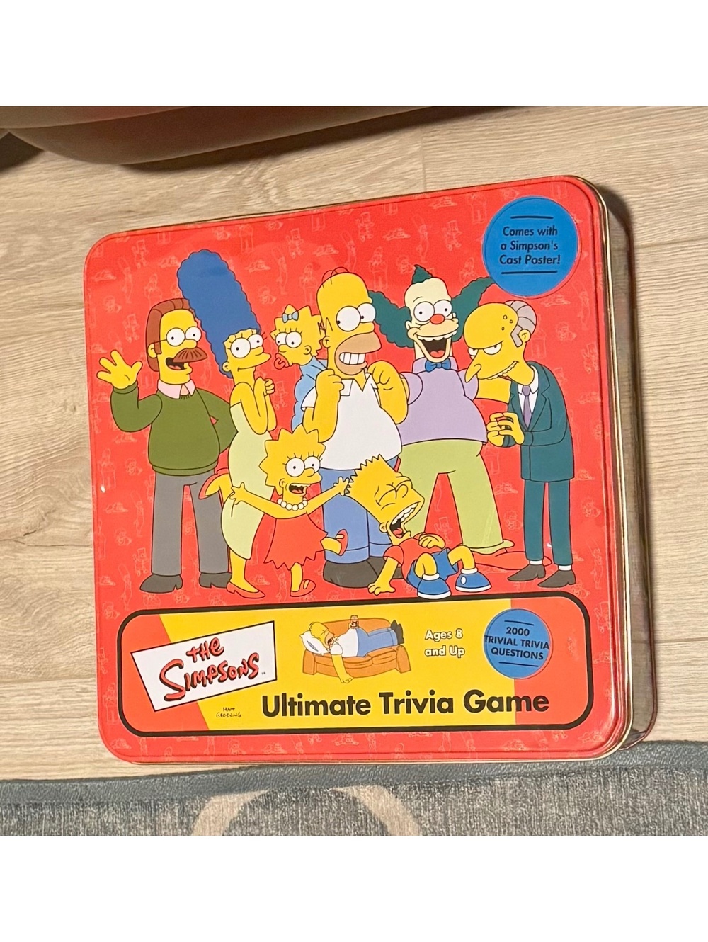 Vintage Simpsons Ultimate Trivia Game Tin 2002 Appears